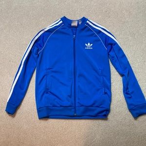Blue and white adidas sweatshirt